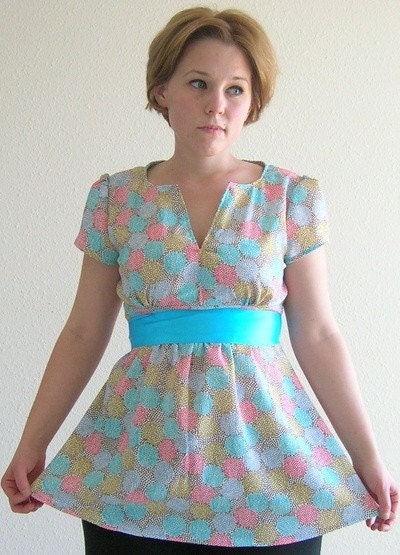 Tunic polka dot multi-colored