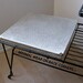 Vintage Early Mid-Century Wrought Iron Hairpin Wire Mesh Bench