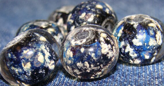 Starry Starry Night Lampwork Beads