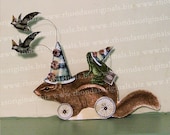 Halloween Victorian Steampunk Paper Doll Digital Download - Printable Altered Art For Paper Craft HP13H
