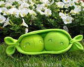 Two Peas in a Pod Plush With Custom Embroidery