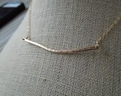 bar necklace-gold filled, hammered, handmade, simple, modern, minimalist, bar, wave,  statement, organic, bridesmaid gift