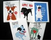 Dog Card Set Love & Friendship Stationery Paper Goods 5 Pack