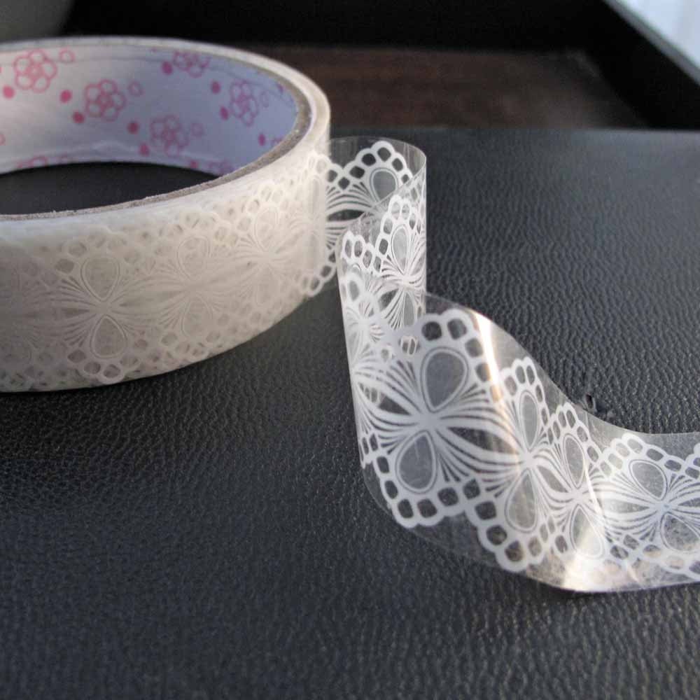 White Lace Decotape 1 inch 10 meter roll