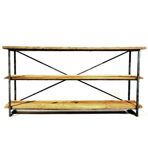 Salvaged Wood Console, Reclaimed from Old Barns