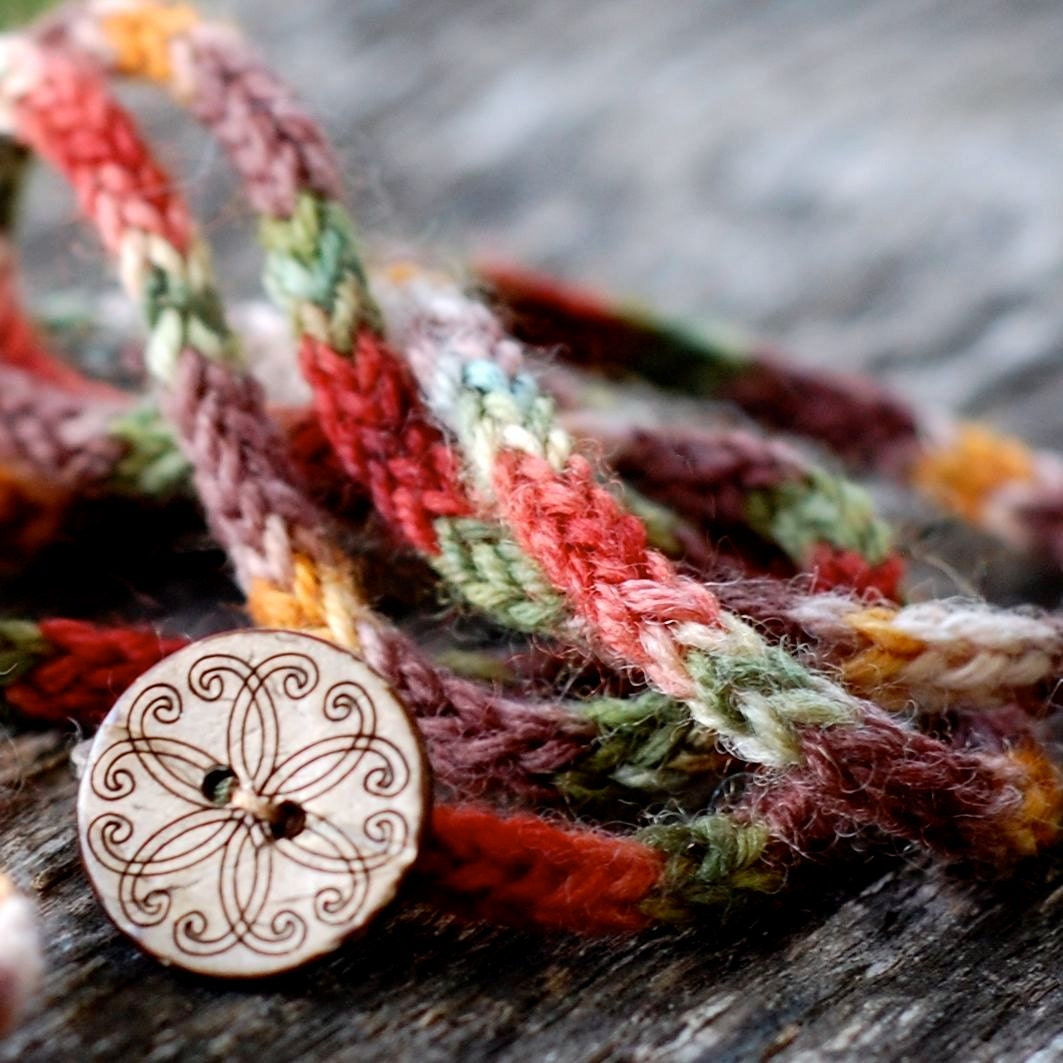 Women's Wrap Bracelet - KNITTING PATTERN - Rustic I Cord