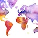 Watercolor World Map Illustration: Your World in Watercolor print