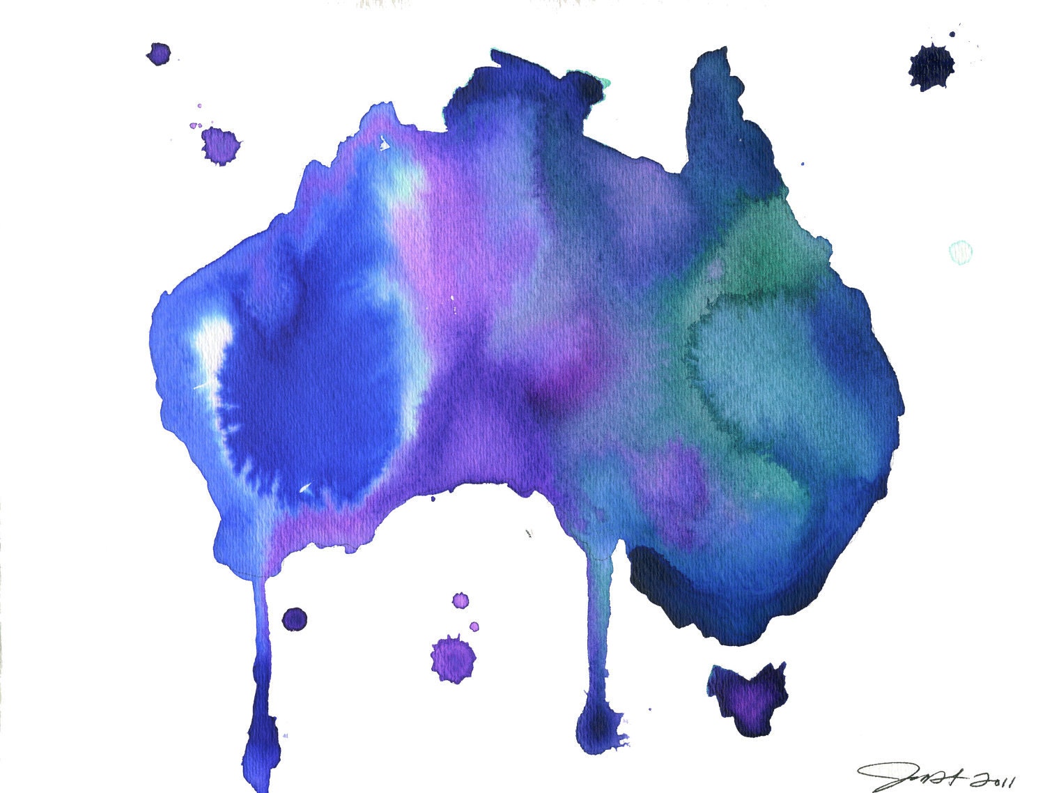 Watercolor Travel Illustration - Australian Dreams print