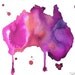 Watercolor Australia Map - Australian Dreams No. 2 print
