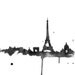 Art print of watercolor and digital media illustration, Jessica Durrant - Midnight in Paris print