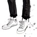 Print from original watercolor and pen fashion illustration by Jessica Durrant titled, Chucks in the City
