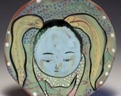 Blue Nose - Ceramic Pottery Dessert Plate