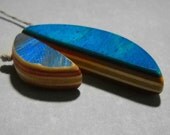 reversible recycled skateboard beaded necklace