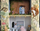 TWO left - Peter Rabbit and Friends Miniature Room Box with Frame Kit in Quarter Inch or 1/4" or 1:48th Scale