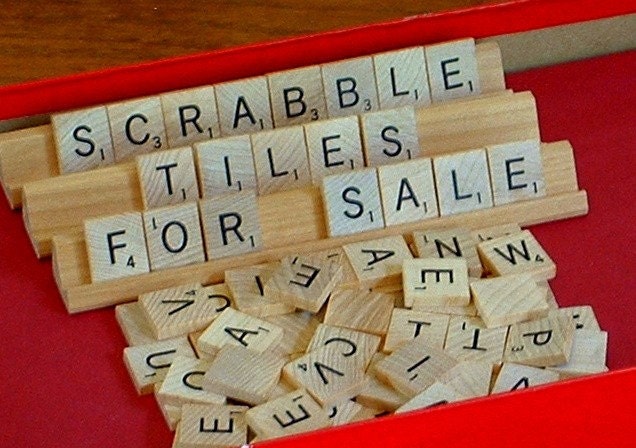 Scrabble Tiles, 50 Tiles for Crafting
