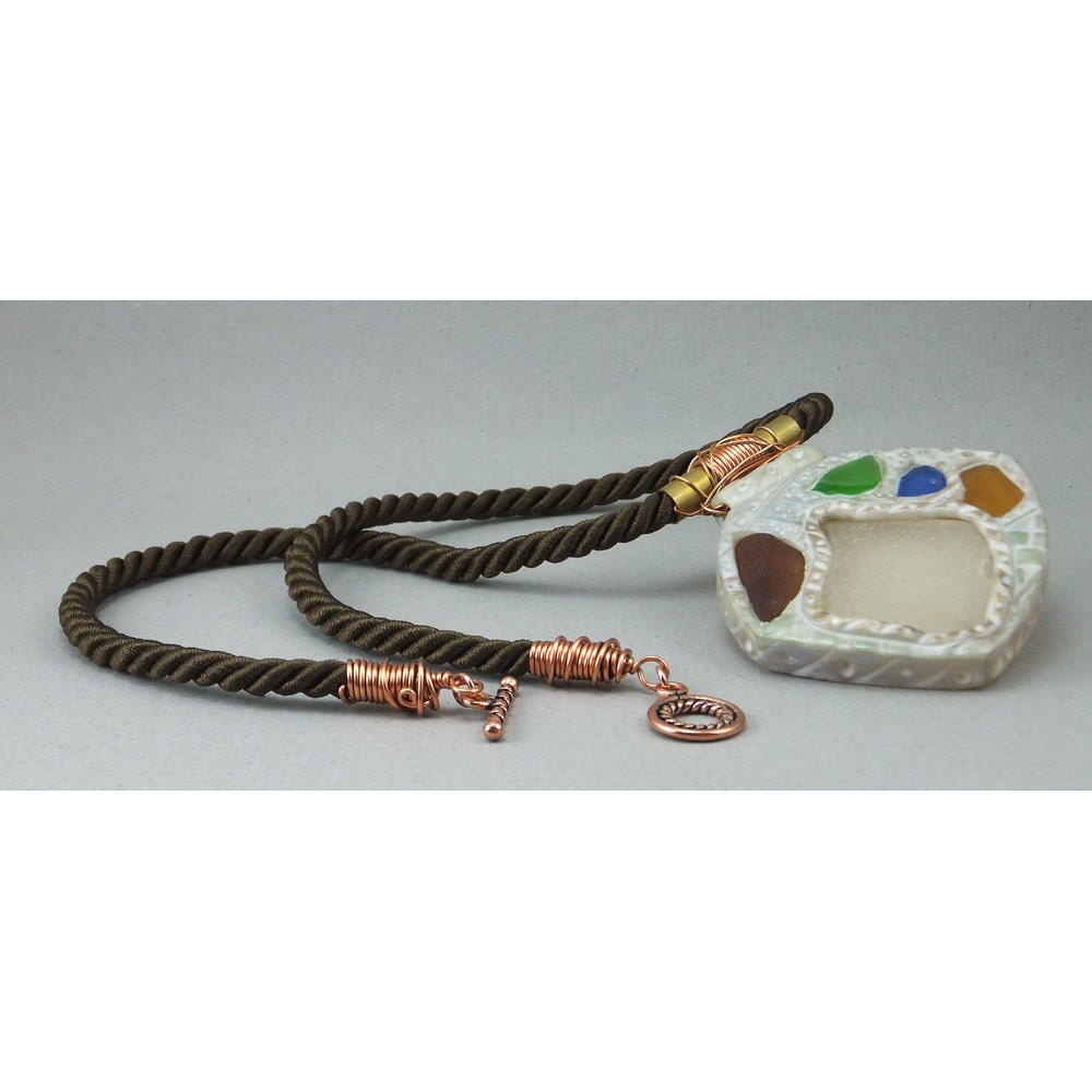 Handcrafted Choker - Beach Sea Glass Pearl No. 135