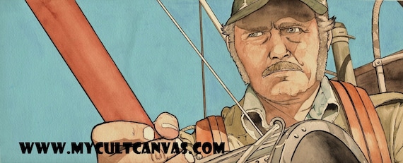 Original JAWS "Too Many Captains" Art Print Poster by Phil Gibson