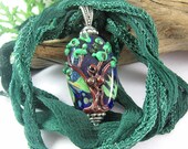 Summer Tree Goddess Lampwork Necklace