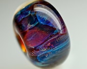 Large hole handmade glass bead Euro fit designed to fit trollbeads bracelets best seller blue velvet