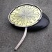 Dandelion Seed Brooch.  Pale Yellow and Grey Enamel with Sterling Silver