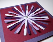 Plum Perfect Fringed Paper Flower Card