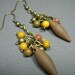 L'Automne Polymer Clay Spike and Bead Cluster Earrings