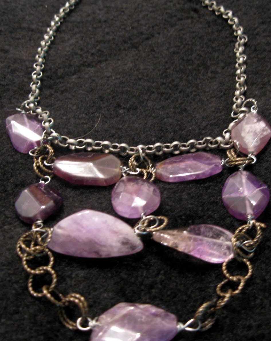 Glorious Amethyst Bib Necklace