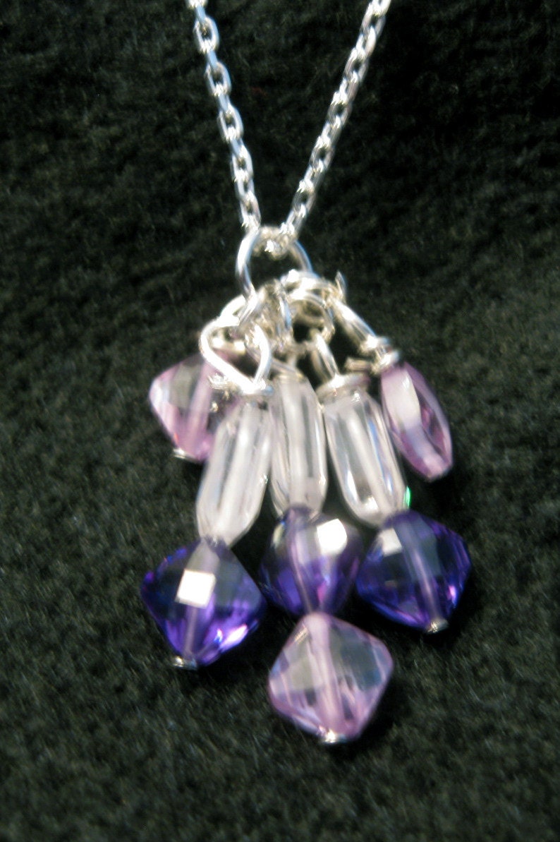 Cubic Zirconium Spray Necklace