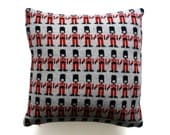 35cm Knitted Lambswool London Soldier Pattern Cushion
