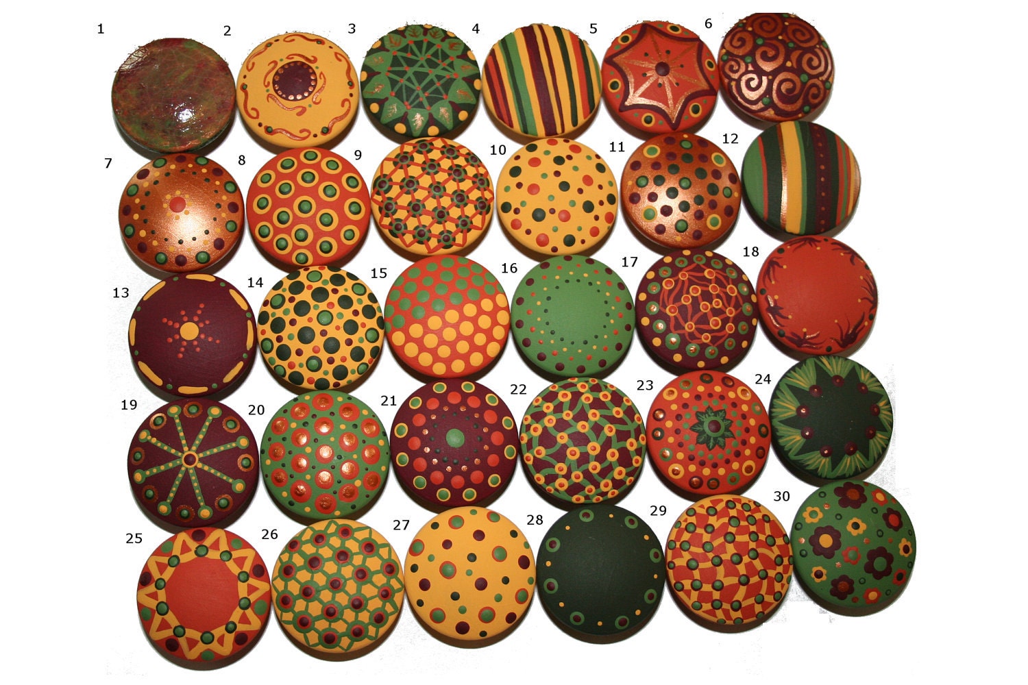 Fall Colored Knobs, Choose Any Design