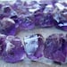 African Amethyst Hammered Nuggets, 7" FULL strand, 11.5mm - 17.5mm (6w3)