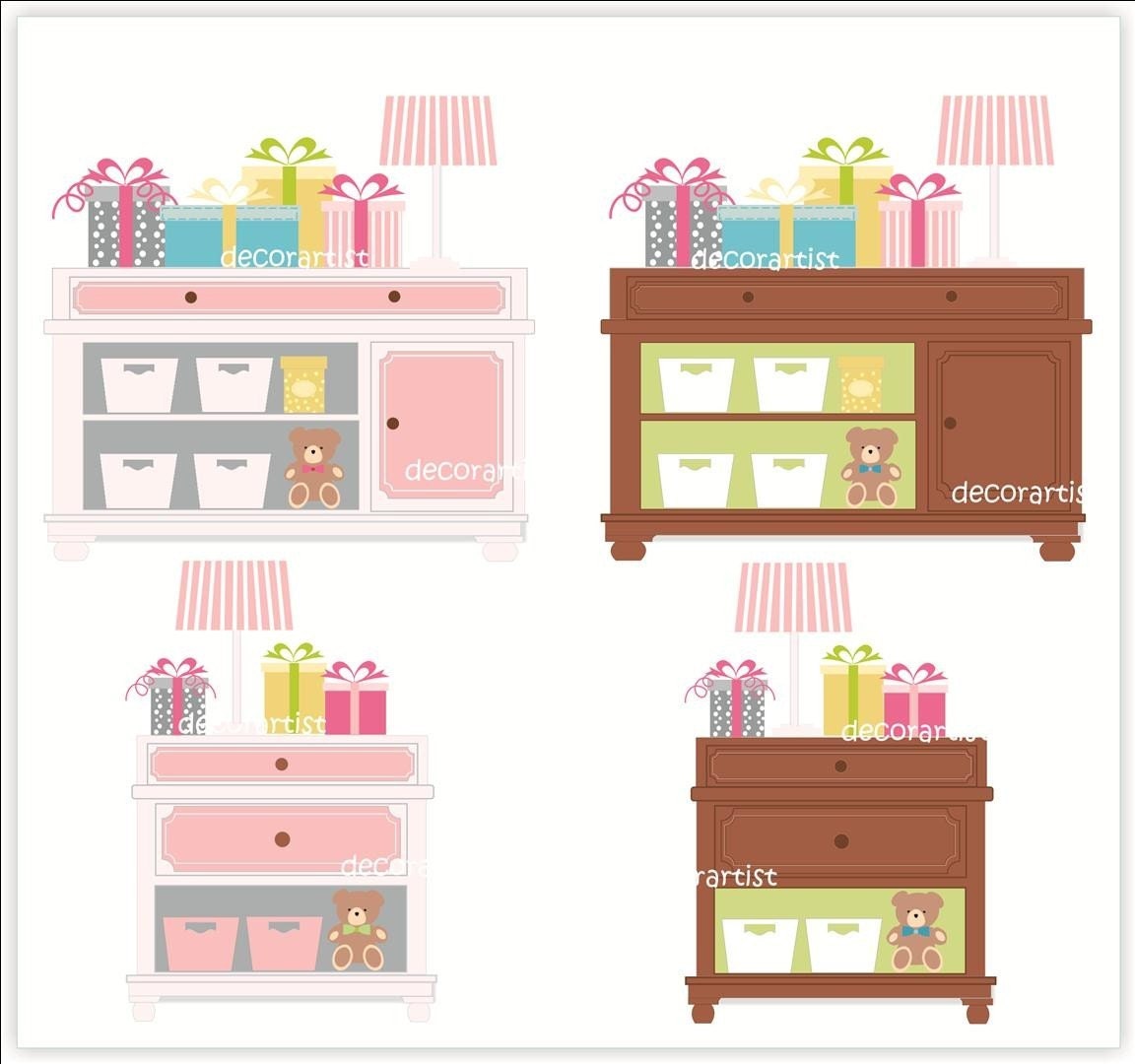 Digital clip art for all use, furniture 1