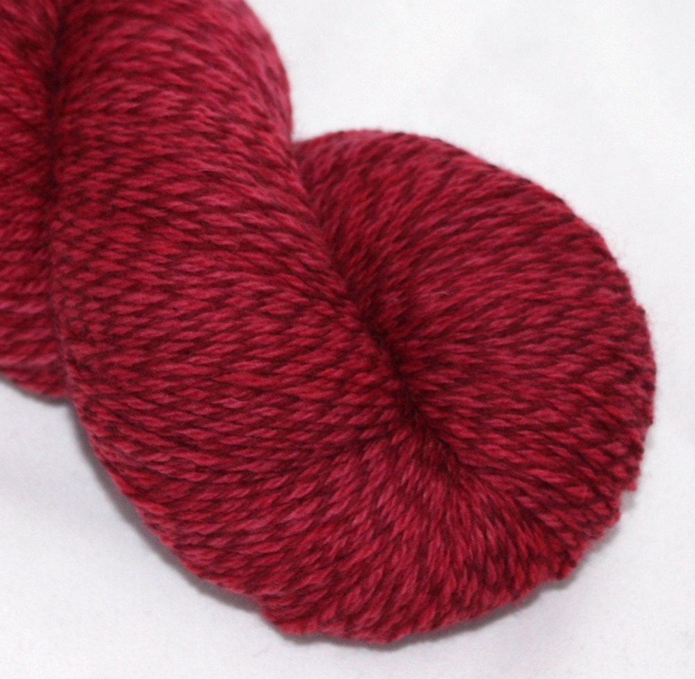 SALE--Cranberry-- Tabby Cat -- Merino fingering