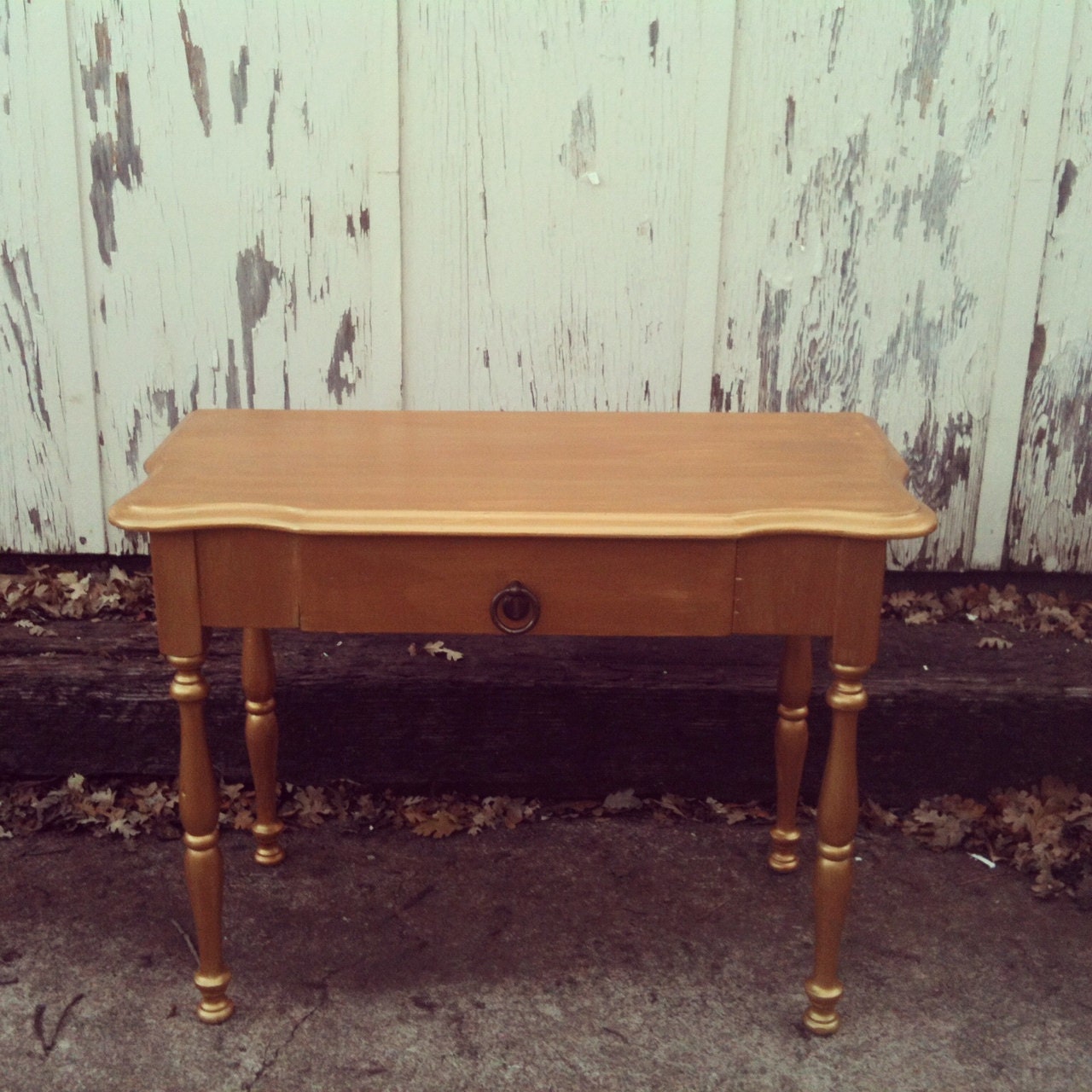 Vintage 1960s Gold 'LEXICON' Petite Side Table