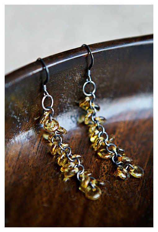 Long sterling silver earrings