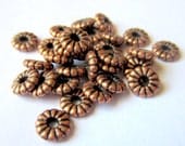 36 Beads red copper spacers jewelry making supply 6mm 3mm Allen