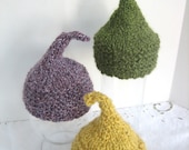 Mardi Gras Kiss Hat for Newborn Baby, Purple, Green, or Yellow Yarn, Photography Prop
