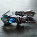 Bermuda Blue Crystal Oxidized Sterling Silver Dangle Earrings - Oracle