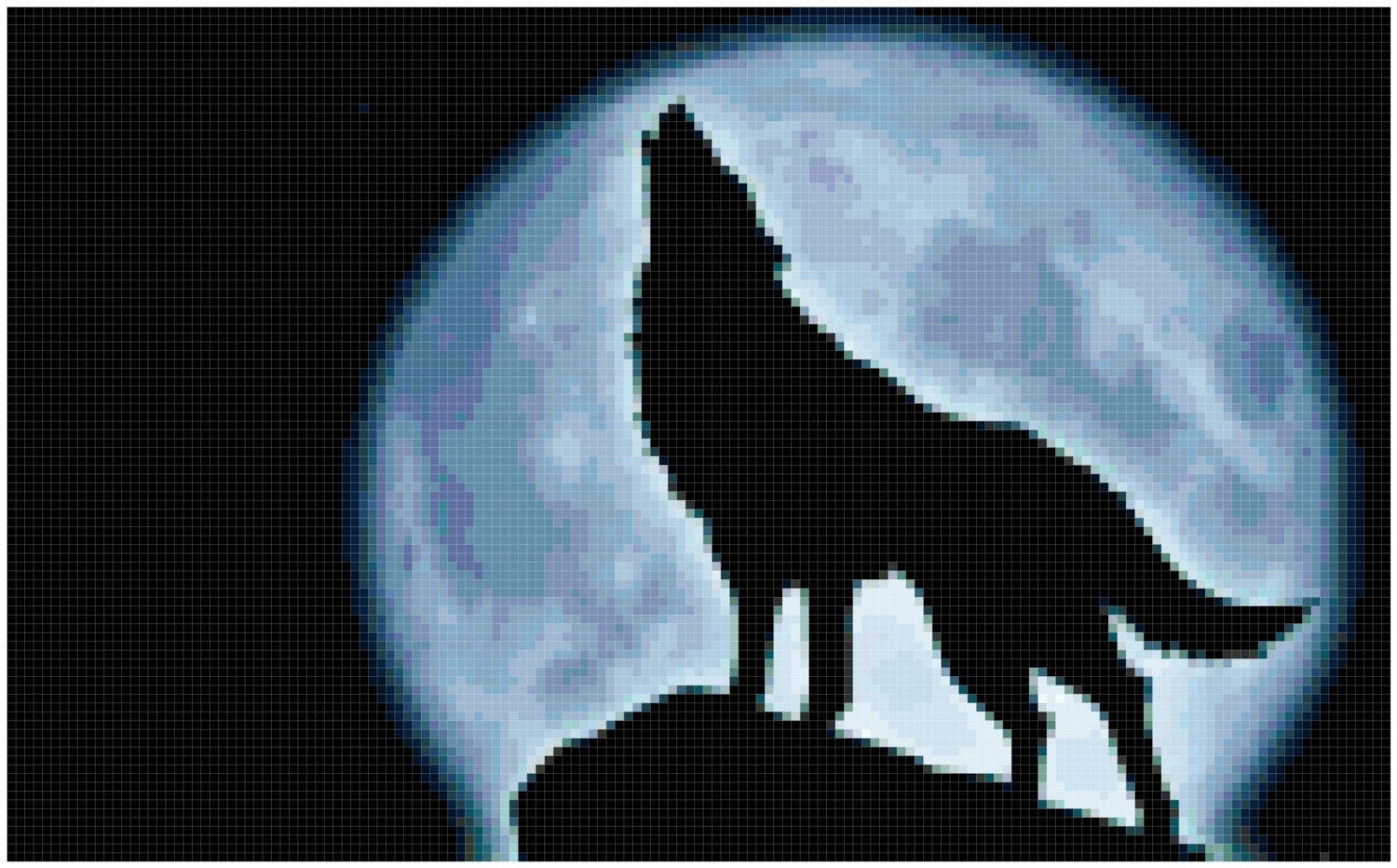 Wolf And Moon