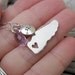 Customized Silver necklace Running Inspiration with Amethyst Gemstone