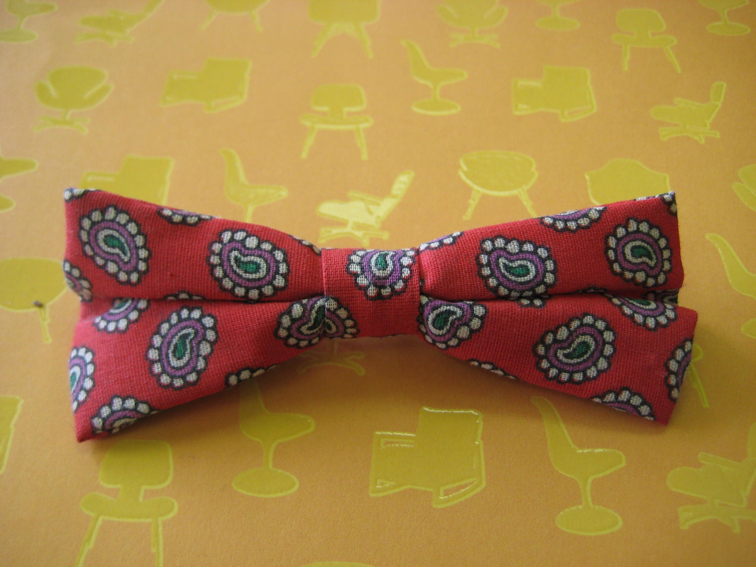 vintage 50's dapper ORMOND red bow tie