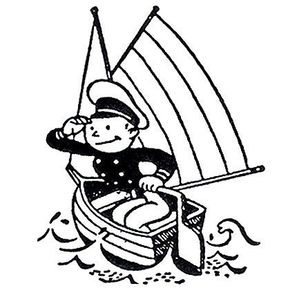 Unmounted Rubber Stamp - Sail Boat Captain
