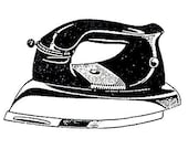 Unmounted Rubber Stamp - Retro Electric Iron