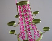 Fuchsia and Lime Girls Just Want to Have Fun 8 Candle Chandelier