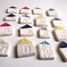 Porcelain houses set of 16 pendant