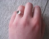 Frenchie - Concave disc Sterling Silver Stacking Ring