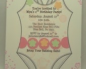 Polka Dot Bathing Suit Party Invitation