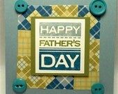 Fathers Day Quilted Plaid Card