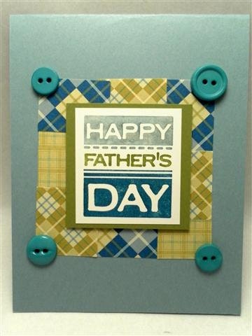 Fathers Day Quilted Plaid Card