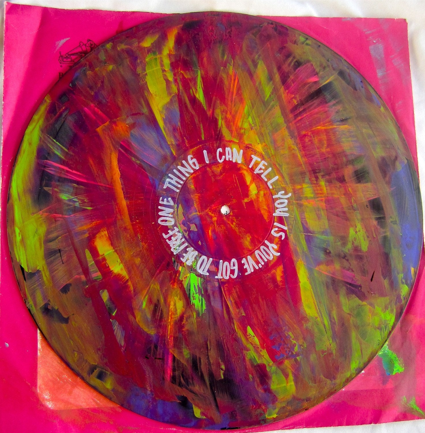 Painted VIntage Record